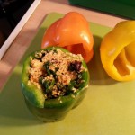 Gefüllte Paprikaschote (vegan): Paprikas füllen